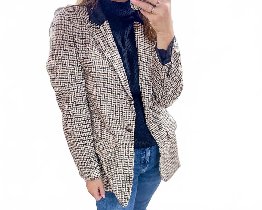 NEW JODIFL best yet blazer in black/brown/grey